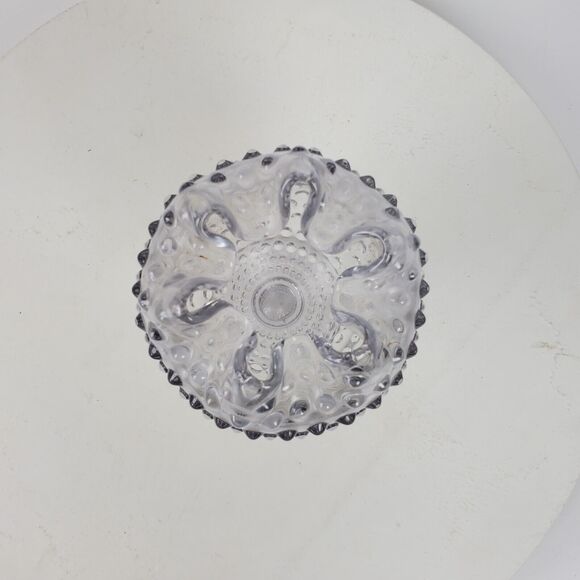 Vintage Duncan Miller Opalescent Hobnail Ball Bowl Vase Ruffled Edge 6.5" - Picture 5 of 6